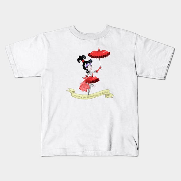 Lydia The Tattooed Lady Kids T-Shirt by JoTheZette